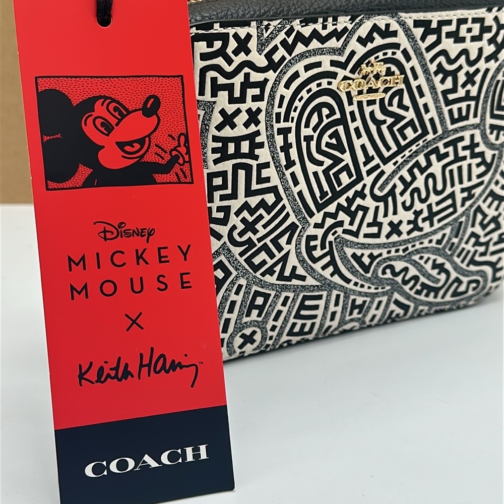 COACH Disney Mickey Mouse x Keith Haring Mini Leather Camera Bag - Picture 5 of 16